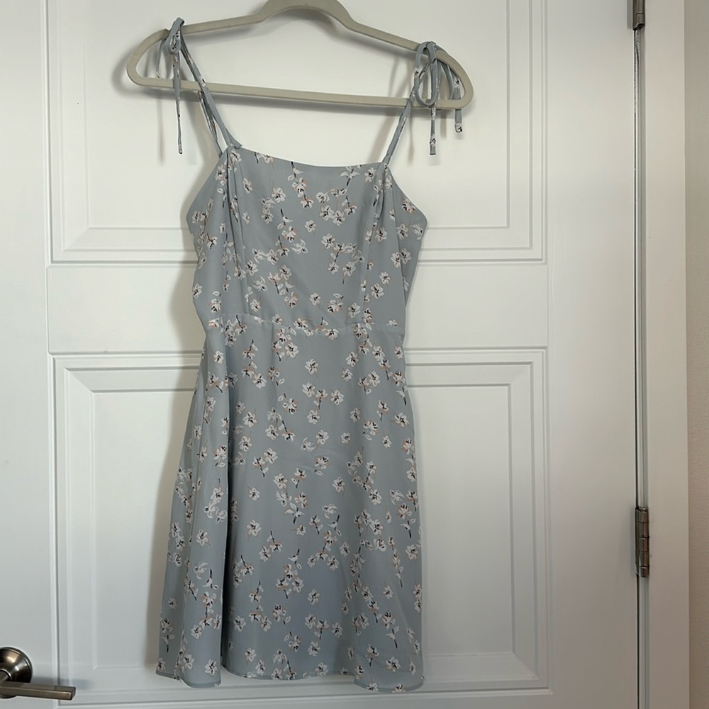 Lola Grace Blue Floral Skater Dress